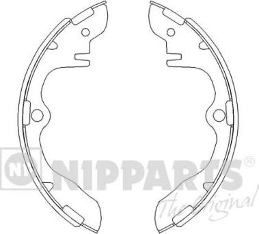 Nipparts J3503013 - Комплект тормозных колодок, барабанные autospares.lv