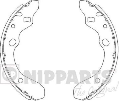 Nipparts J3503036 - Комплект тормозных колодок, барабанные autospares.lv