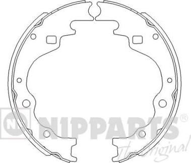 Nipparts J3503025 - Комплект тормозных колодок, барабанные autospares.lv