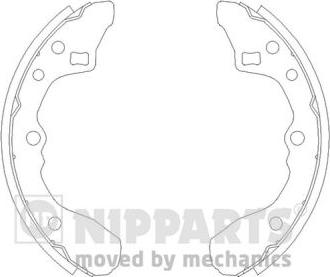 Nipparts J3503027 - Комплект тормозных колодок, барабанные autospares.lv