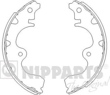 Nipparts J3502047 - Комплект тормозных колодок, барабанные autospares.lv