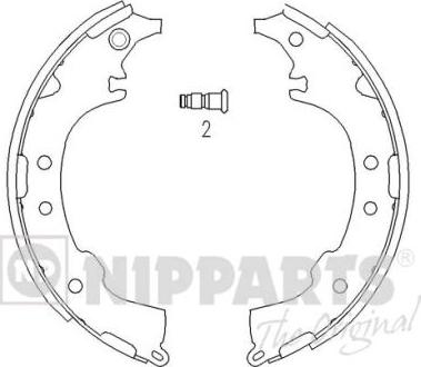 Nipparts J3502068 - Комплект тормозных колодок, барабанные autospares.lv