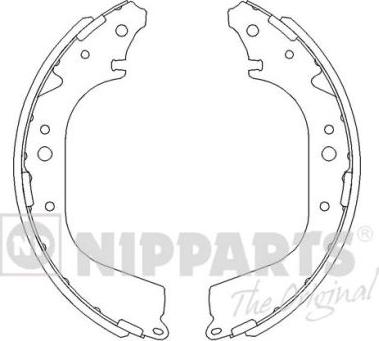 Nipparts J3502005 - Комплект тормозных колодок, барабанные autospares.lv