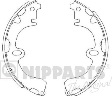 Nipparts J3502001 - Комплект тормозных колодок, барабанные autospares.lv