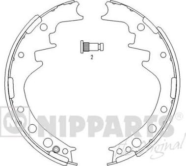 Nipparts J3502033 - Комплект тормозных колодок, барабанные autospares.lv