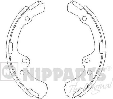 Nipparts J3502023 - Комплект тормозных колодок, барабанные autospares.lv