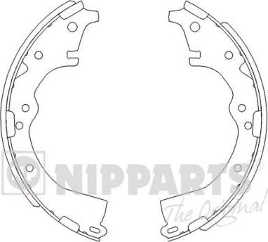 Nipparts J3502022 - Комплект тормозных колодок, барабанные autospares.lv