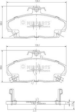 Nipparts J3604031 - Тормозные колодки, дисковые, комплект autospares.lv