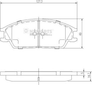 Nipparts J3604020 - Тормозные колодки, дисковые, комплект autospares.lv