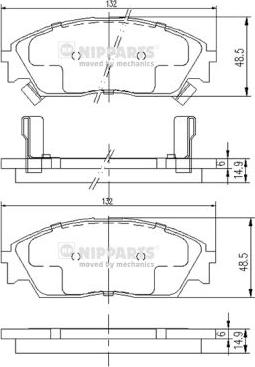 Nipparts J3604023 - Тормозные колодки, дисковые, комплект autospares.lv