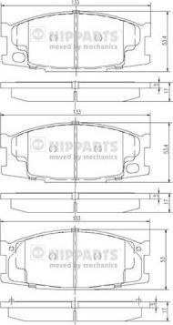 Nipparts J3605044 - Тормозные колодки, дисковые, комплект autospares.lv