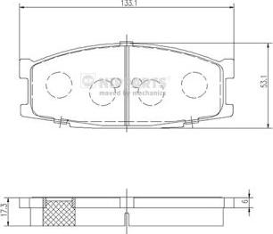 Nipparts J3605045 - Тормозные колодки, дисковые, комплект autospares.lv