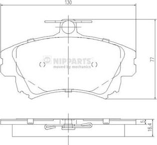 Nipparts J3605042 - Тормозные колодки, дисковые, комплект autospares.lv