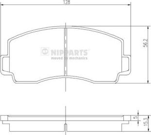 Nipparts J3605002 - Тормозные колодки, дисковые, комплект autospares.lv