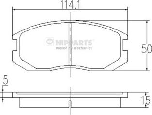 Nipparts J3605032 - Тормозные колодки, дисковые, комплект autospares.lv