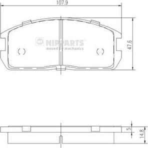 Nipparts J3605024 - Тормозные колодки, дисковые, комплект autospares.lv