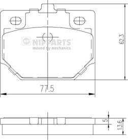 Nipparts J3606000 - Тормозные колодки, дисковые, комплект autospares.lv