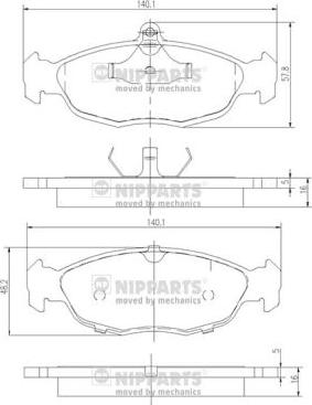 Blue Print ADG04203AF - Тормозные колодки, дисковые, комплект autospares.lv