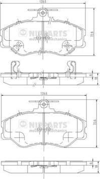 Nipparts J3600513 - Тормозные колодки, дисковые, комплект autospares.lv