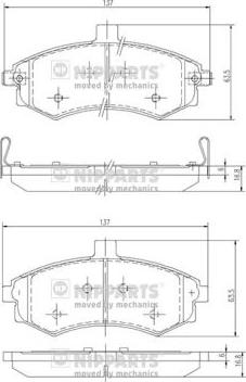 Nipparts J3600535 - Тормозные колодки, дисковые, комплект autospares.lv