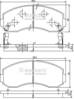 Nipparts J3600101 - Тормозные колодки, дисковые, комплект autospares.lv