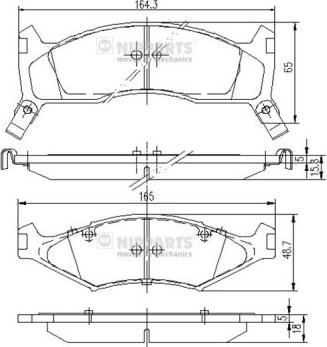 Nipparts J3600302 - Тормозные колодки, дисковые, комплект autospares.lv