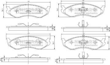 Nipparts J3600307 - Тормозные колодки, дисковые, комплект autospares.lv