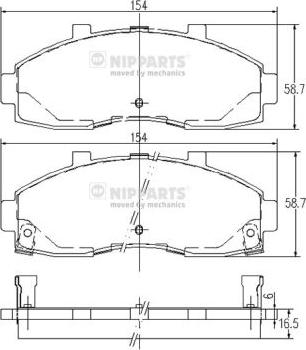 Nipparts J3600313 - Тормозные колодки, дисковые, комплект autospares.lv