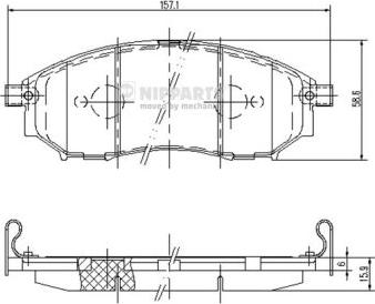 Nipparts J3601094 - Тормозные колодки, дисковые, комплект autospares.lv