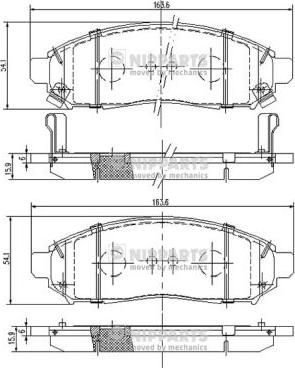 Nipparts J3601095 - Тормозные колодки, дисковые, комплект autospares.lv