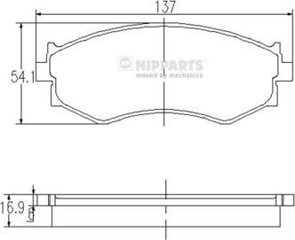 Nipparts J3601042 - Тормозные колодки, дисковые, комплект autospares.lv