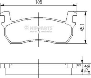 Nipparts J3601003 - Тормозные колодки, дисковые, комплект autospares.lv