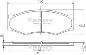 Nipparts J3601011 - Тормозные колодки, дисковые, комплект autospares.lv