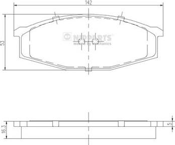 Nipparts J3601034 - Тормозные колодки, дисковые, комплект autospares.lv