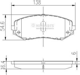 Nipparts J3608029 - Тормозные колодки, дисковые, комплект autospares.lv