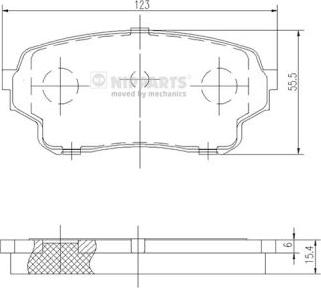 Nipparts J3608027 - Тормозные колодки, дисковые, комплект autospares.lv