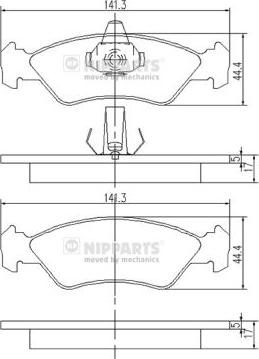 Nipparts J3603049 - Тормозные колодки, дисковые, комплект autospares.lv