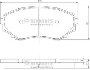 Nipparts J3603046 - Тормозные колодки, дисковые, комплект autospares.lv