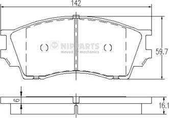 Nipparts J3603040 - Тормозные колодки, дисковые, комплект autospares.lv