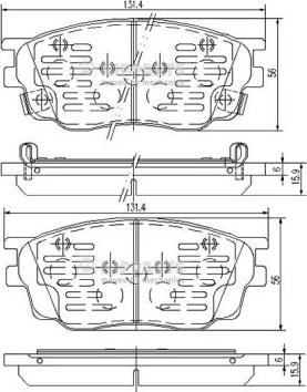 Nipparts J3603055 - Тормозные колодки, дисковые, комплект autospares.lv