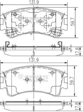 Nipparts J3603056 - Тормозные колодки, дисковые, комплект autospares.lv