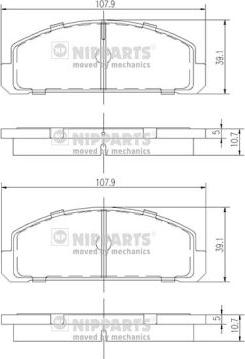 Nipparts J3603014 - Тормозные колодки, дисковые, комплект autospares.lv