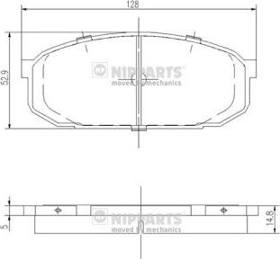 Nipparts J3603039 - Тормозные колодки, дисковые, комплект autospares.lv