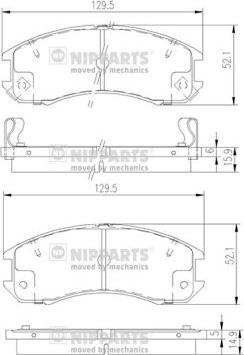 Nipparts J3603031 - Тормозные колодки, дисковые, комплект autospares.lv