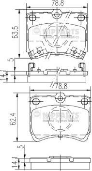 Nipparts J3603032 - Тормозные колодки, дисковые, комплект autospares.lv