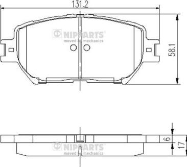 Nipparts J3602099 - Тормозные колодки, дисковые, комплект autospares.lv