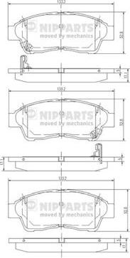 Nipparts J3602064 - Тормозные колодки, дисковые, комплект autospares.lv