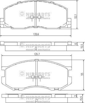 Nipparts J3602039 - Тормозные колодки, дисковые, комплект autospares.lv