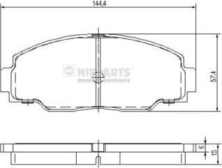 Nipparts J3602079 - Тормозные колодки, дисковые, комплект autospares.lv