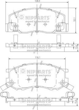 Nipparts J3602114 - Тормозные колодки, дисковые, комплект autospares.lv